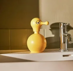 Alessi - Mr. Cold Sæbedispenser - Gul dispenser - Sjov figur