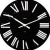 Alessi - vægur fra Alessi - Sort med hvide tal - Ø36 cm