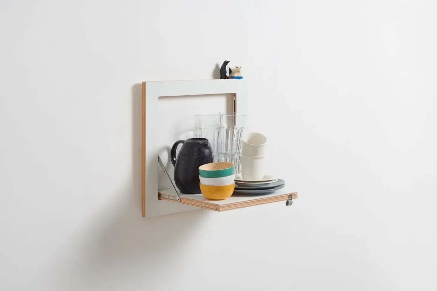 Ambivalenz - Fläpps Hylde - 40 x 40 cm - Hvid