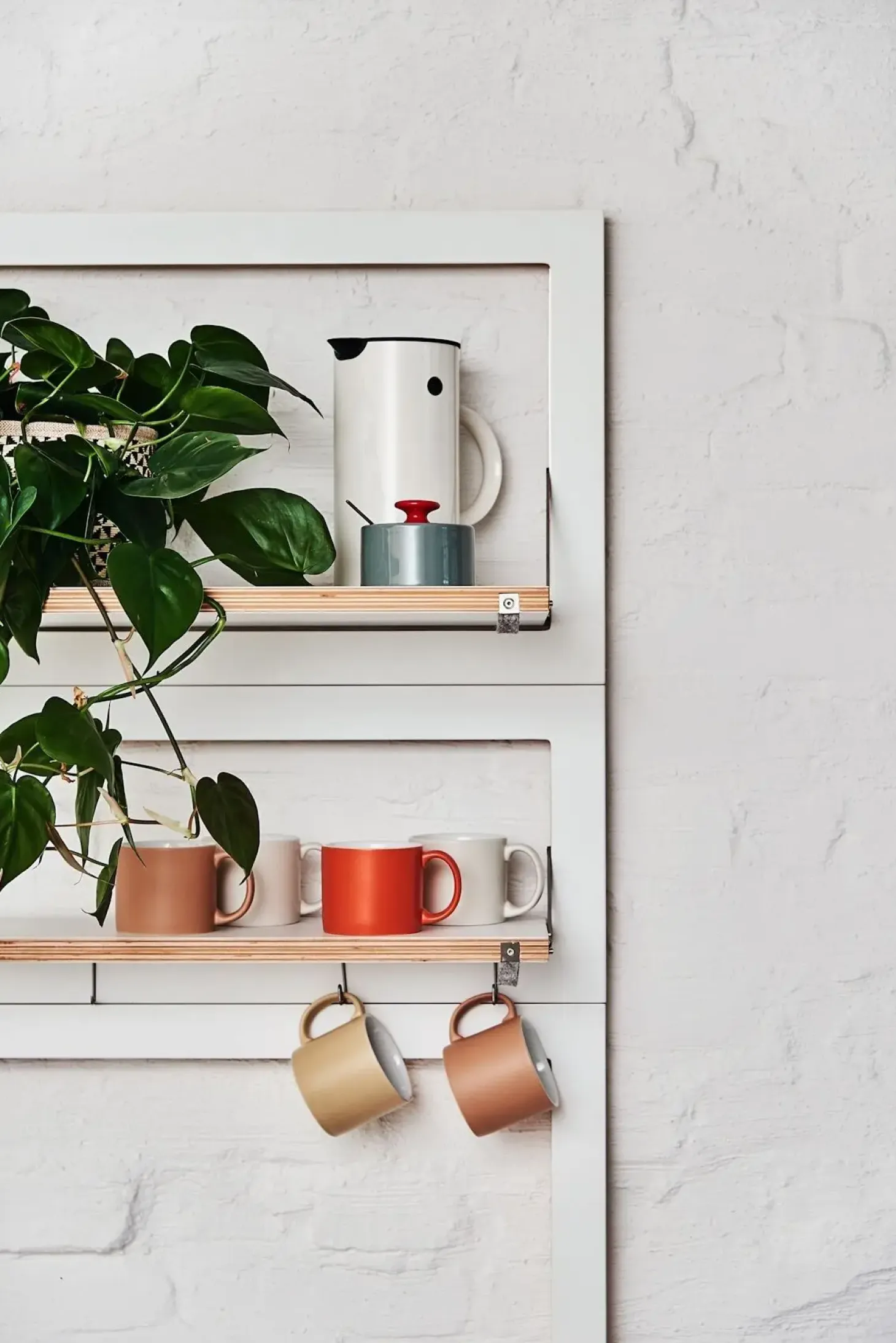 Ambivalenz - Fläpps Hylde - 80 x 40 cm - Hvid birk