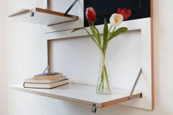 Ambivalenz - Fläpps Hylde - 80 x 40 cm - Hvid birk