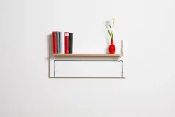 Ambivalenz - Fläpps Hylde - 80 x 40 cm - Hvid birk