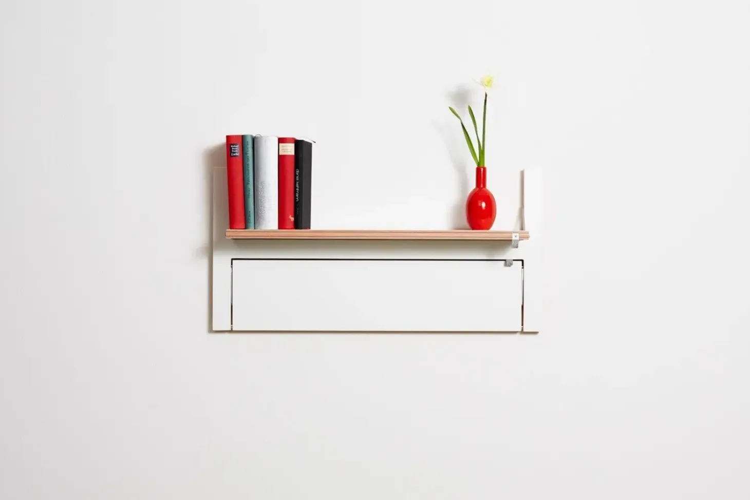 Ambivalenz - Fläpps Hylde - 80 x 40 cm - Hvid birk