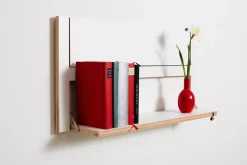 Ambivalenz - Fläpps Hylde - 80 x 40 cm - Hvid birk