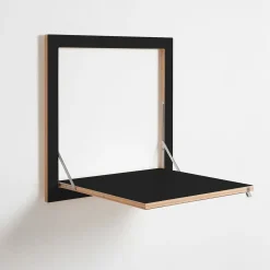 Ambivalenz Fläpps - Væghængt skrivebord - foldbart, Sort 60x60 cm
