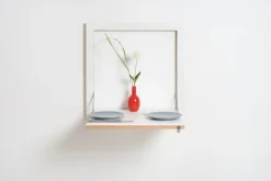 Ambivalenz Fläpps - Væghængt skrivebord - foldbart, Sort 60x60 cm
