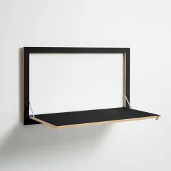 Ambivalenz Fläpps - Vægskrivebord - Secretary - Sort - 100x60 cm