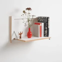 Ambivalenz Fläpps Hylde - Foldbar - 60 x 40 cm - Hvid birk