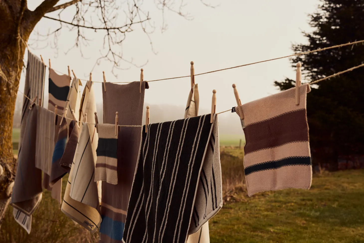 Andersen Furniture - Andersen Håndklæde - B50xL100 - Beige/Grøn