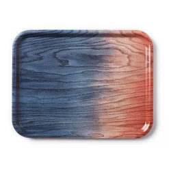 Applicata - Tribute to Wood Tray - Bakke i str. L - Blå - 43x33 cm