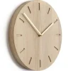 Applicata - Vægur - Watch:Out - Eg og messing viser - 32x3 cm