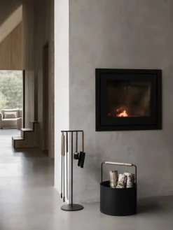 Blomus - ASHI-pejsesæt til brændeovn - Tang, poker og holder