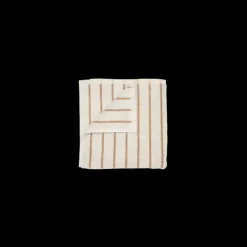 Blomus - Guest towel -ARTO- colour Moonbeam/Amber Brown thin stripes