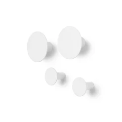 Blomus - PONTO vægknager - Hvid - Sæt af 4 styk