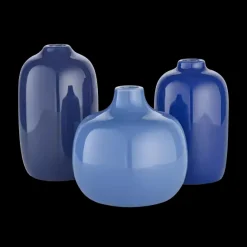 Blomus - Set 3 Vases - CEOLA-Parisian Blue, Mazarine Blue, Ocean Cavern