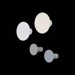 Blomus - Set of 4 Wall Hooks  - PONTO - Warm Gray, Tradewinds, Micro Chip, Moonbeam