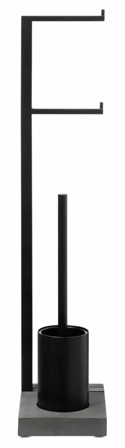 Blomus - Toilet Paper Holder and Brush - Black - MENOTO