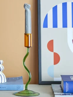 Bloomingville - Ada Lysestage, Grøn, Glas