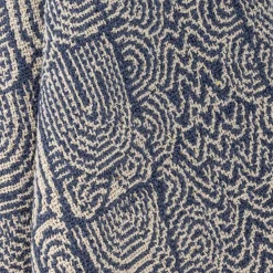 Bloomingville - Bresso Plaid, Blå, Genanvendt Bomuld