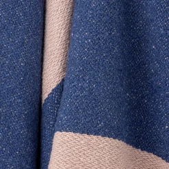 Bloomingville - Cadeo Plaid, Blå, Genanvendt Bomuld