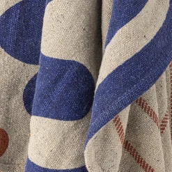 Bloomingville - Eviaya Plaid, Blå, Genanvendt Bomuld