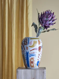 Bloomingville - Horus Vase, Orange, Stentøj