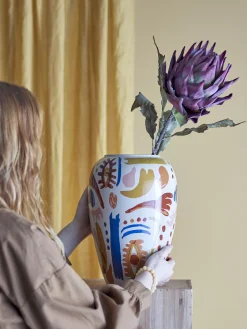 Bloomingville - Horus Vase, Orange, Stentøj