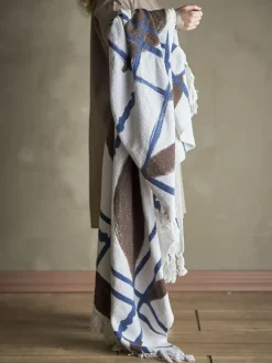 Bloomingville - Imperia Plaid, Natur, Genanvendt Bomuld