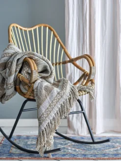 Bloomingville - Marmi Plaid, Brun, Genanvendt Bomuld