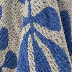 Bloomingville - Nevine Plaid, Blå, Genanvendt Bomuld