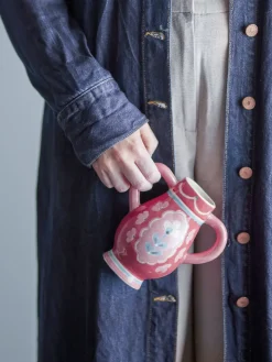 Bloomingville - Odina Vase, Rød, Stentøj