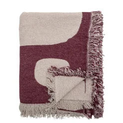 Bloomingville - Olica Plaid, Rød, Genanvendt Bomuld