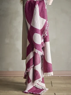 Bloomingville - Olica Plaid, Rød, Genanvendt Bomuld