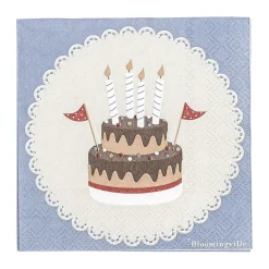 Bloomingville - Oscar Serviet, Blå, FSC® Mix, Papir