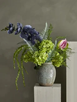 Bloomingville - Poetry Kunstig Buket - Grøn/Lilla, Plastik