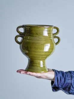 Bloomingville - Raia Urtepotteskjuler, Grøn, Stentøj