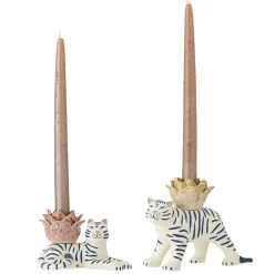 Bloomingville - Rory Lysestage, Hvid, Stentøj