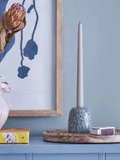 Bloomingville - Samsin Lysestage, Blå, Stentøj