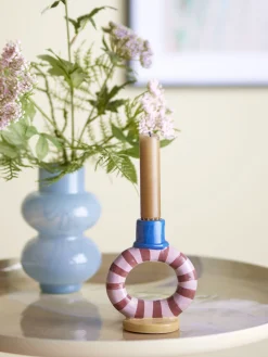 Bloomingville - Tacana Lysestage, Blå, Stentøj