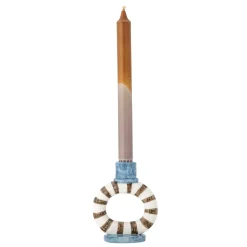 Bloomingville - Tacana Lysestage, Blå, Stentøj