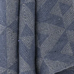 Bloomingville - Udine Plaid, Blå, Genanvendt Bomuld