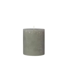 Broste Copenhagen - Rustik bloklys - Ø10 x H11 cm - Grape Leaf Green