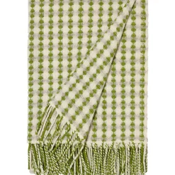 Burel Factory - Azulejo Biocolor - Plaid/tæppe - Light green and Light Grey - 180x130 cm