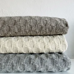 Burel Factory - Pied de Coq - Plaid/tæppe - Beige -180x130 cm