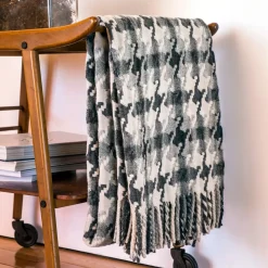 Burel Factory - Pied de Coq - Plaid/tæppe - Gråmønstret