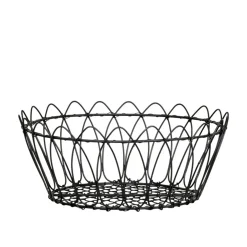 Chic Antigue - Kurv - fil de fer - Sort - Ø 27 cm