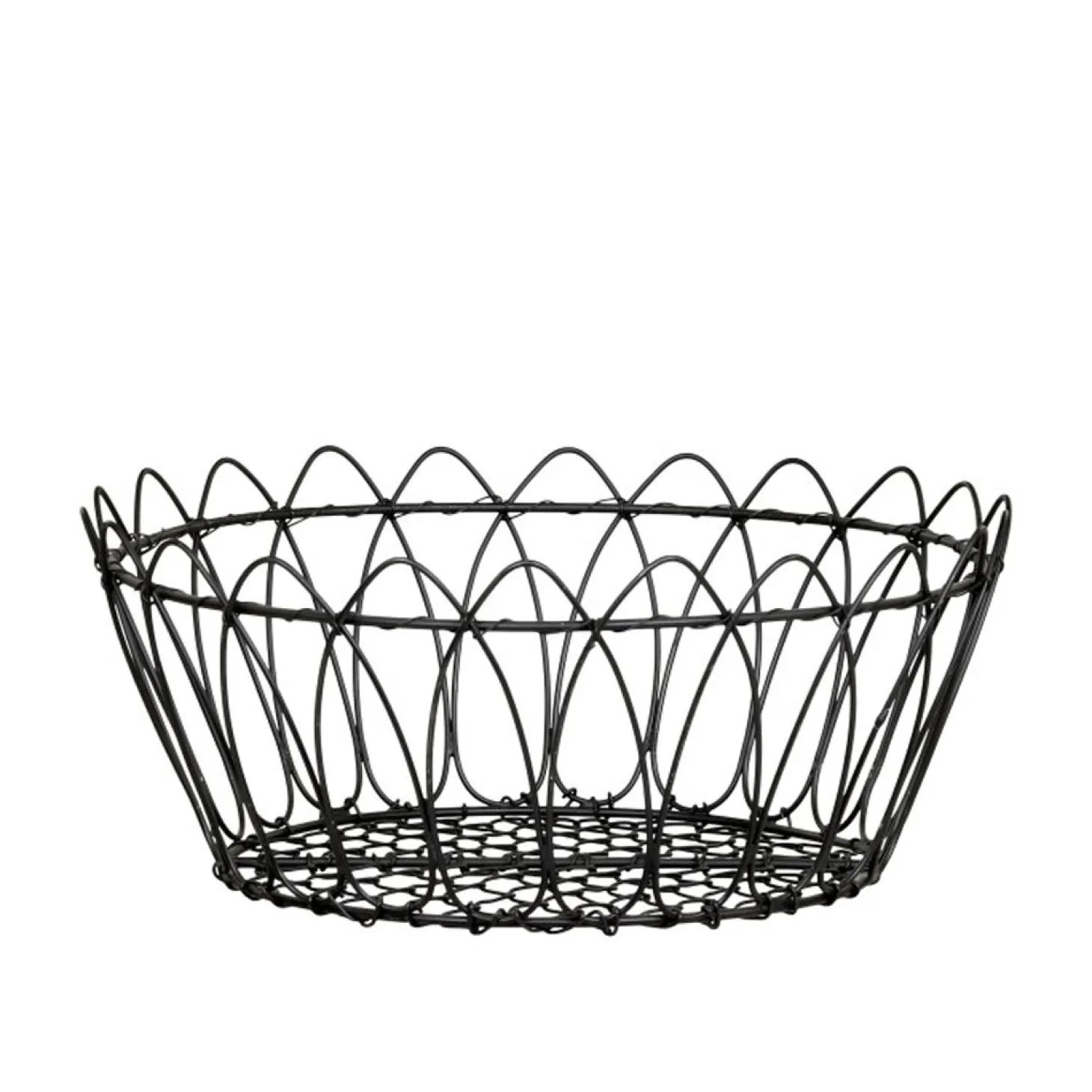 Chic Antigue - Kurv - fil de fer - Sort - Ø 27 cm