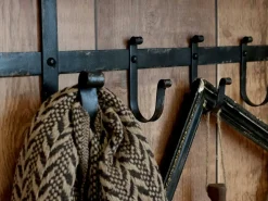 Chic Antique - Hylde med 5 knager - Antique Sort