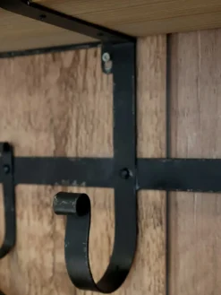 Chic Antique - Hylde med 5 knager - Antique Sort