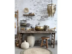 Chic Antique - Lampe med metal dekoration - antique messing - Ø37,5